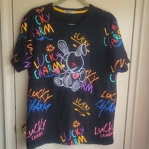 Colorful Graphic T-Shirt SzL Good Condition